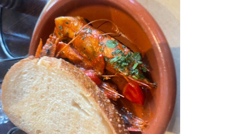 Garlic Prawns with tomato sauce
