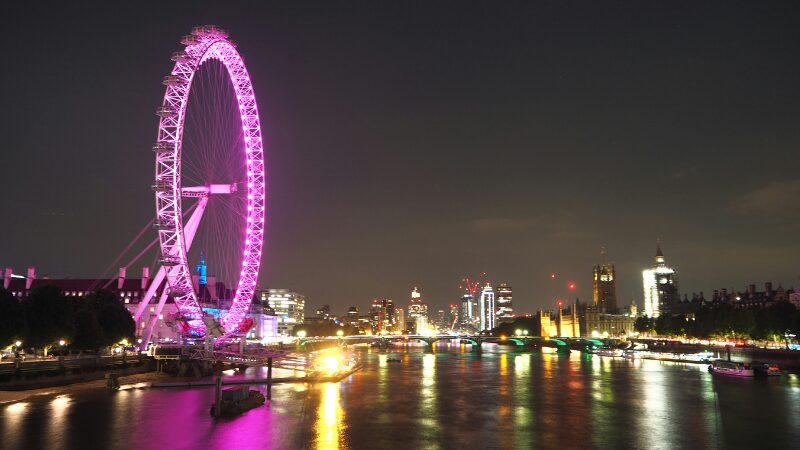 ロンドンアイの夜景