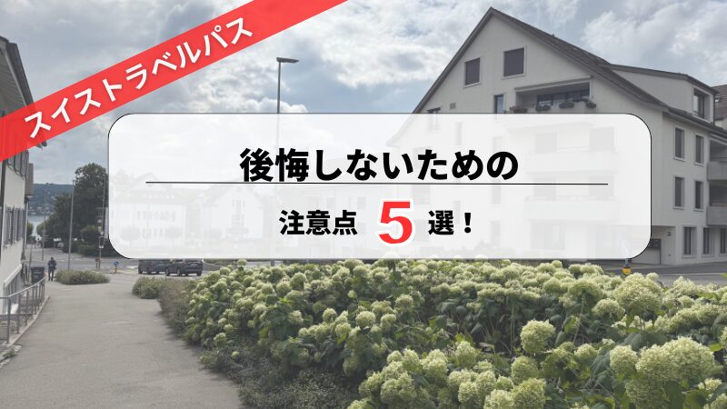 スイストラベルの注意点5選