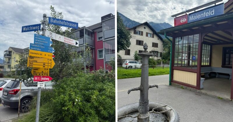 スイス マイエンフェルト駅周辺のかわいいスイスらしい街並み