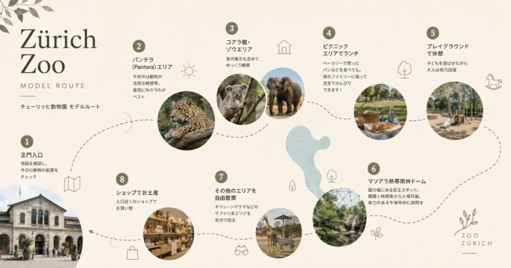 チューリッヒ動物園1日モデルルートの紹介