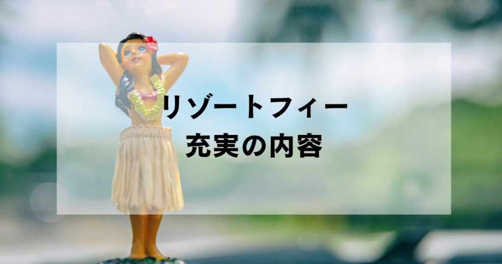 Hyatt Centric Waikiki Beachのリゾートフィー確認　とても充実した内容