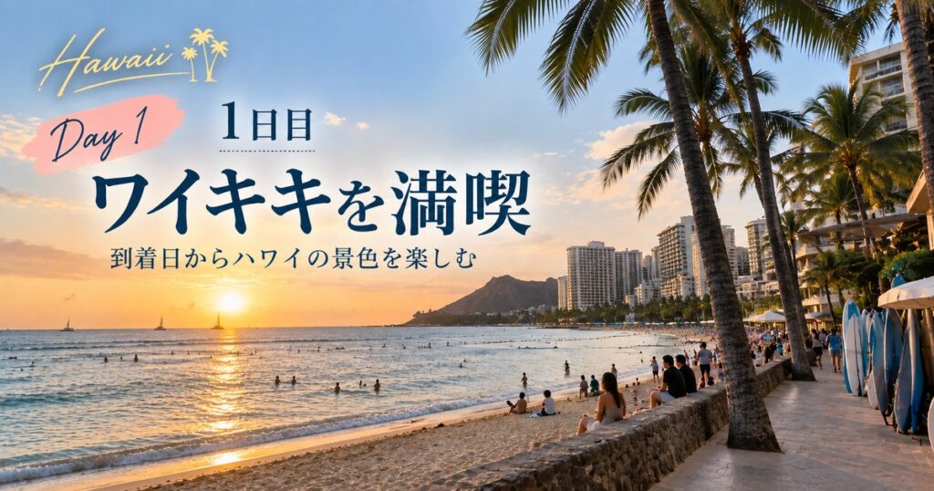 ハワイ旅行1日目 ワイキキ到着と散策